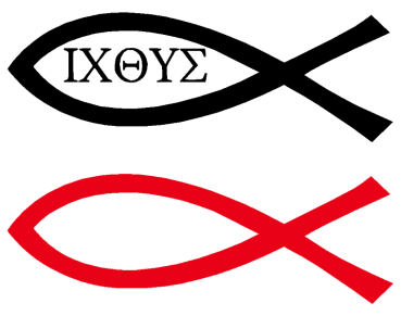 Aufkleber Ichthys Fisch